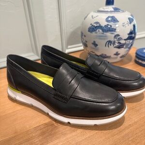 Brand New Cole Haan Zero Grand Black Leather Loafers Size 9